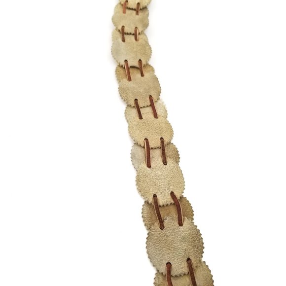 Vintage Genuine Cowhide and Leather Boho Belt - Picture 13 of 14